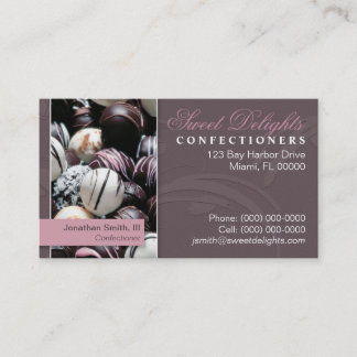 Carte de visite de confiseur