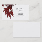 Carte de visite de congé d'érable japonais (Devant / Derrière)