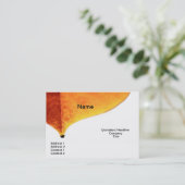 Carte de visite de congé orange (Debout devant)