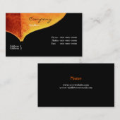 Carte de visite de congé orange (Devant / Derrière)