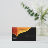 Carte de visite de congé orange (Debout devant)