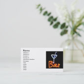 Carte de visite de connexion à la barre (Debout devant)