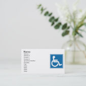Carte de visite de connexion Handicap (Debout devant)