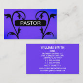 Carte de visite de connexion pastor violet (Devant / Derrière)