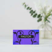 Carte de visite de connexion pastor violet (Debout devant)