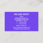 Carte de visite de connexion pastor violet (Dos)
