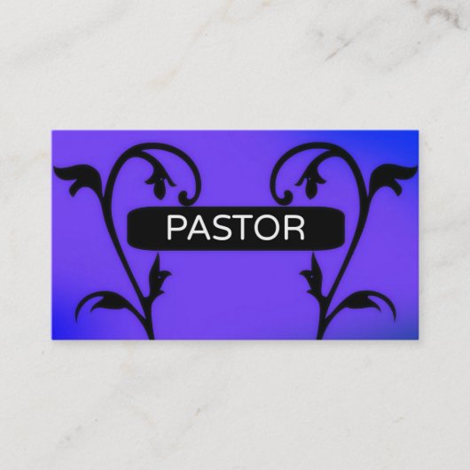 Carte de visite de connexion pastor violet (Devant)