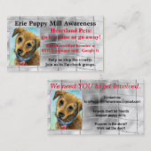 Carte de visite de conscience de moulin de chiot (Devant / Derrière)