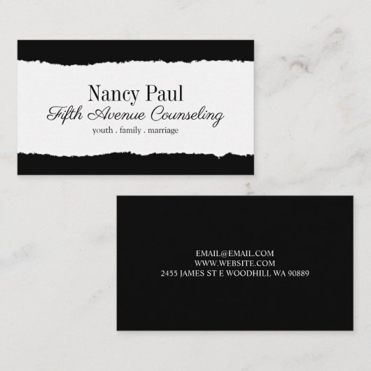 Carte de visite de conseil (Devant / Derrière)