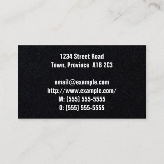 Carte de visite de conseil Bold & Eyecatching (Dos)