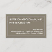 Carte de visite de conseil Médicale minimal (Devant)