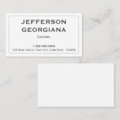 Carte de visite de conseil minimal et simple (Devant / Derrière)