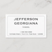 Carte de visite de conseil minimal et simple (Devant)