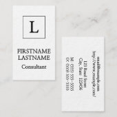 Carte de visite de conseil minimaliste et simple (Devant / Derrière)