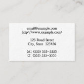 Carte de visite de conseil minimaliste et simple (Dos)