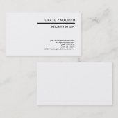 Carte de visite de conseil noir blanc (Devant / Derrière)