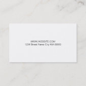 Carte de visite de conseil professionnel (Dos)