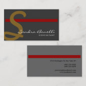 Carte de visite de conseil professionnel Monogramm (Devant / Derrière)