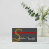 Carte de visite de conseil professionnel Monogramm (Debout devant)