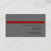 Carte de visite de conseil professionnel Monogramm (Dos)