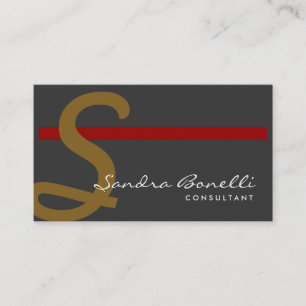 Carte de visite de conseil professionnel Monogramm