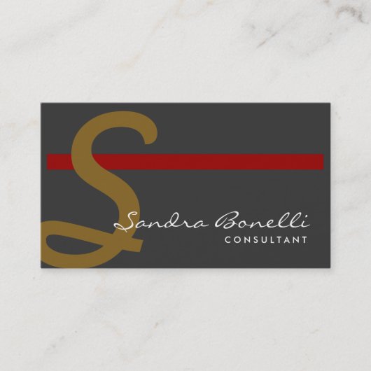 Carte de visite de conseil professionnel Monogramm (Devant)