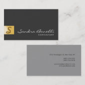 Carte de visite de conseil professionnel Monogramm (Devant / Derrière)