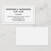 Carte de visite de conseil simple (Devant / Derrière)