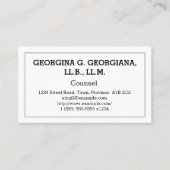 Carte de visite de conseil simple (Devant)