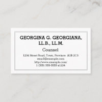 Carte de visite de conseil simple