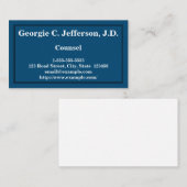 Carte de visite de conseil simple et de base (Devant / Derrière)