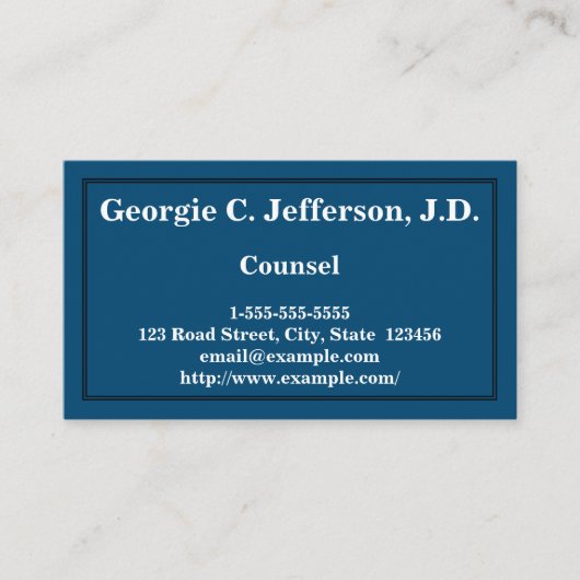 Carte de visite de conseil simple et de base (Devant)