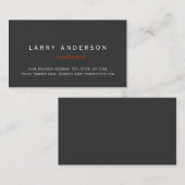 Carte de visite de conseil simple gris minimal (Devant / Derrière)