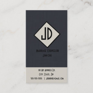 Carte de visite de conseiller de mariage