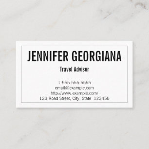 Carte de visite de conseiller de voyage moderne et