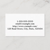 Carte de visite de conseiller en beauté propre et  (Dos)