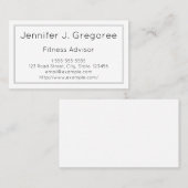 Carte de visite de conseiller en condition physiqu (Devant / Derrière)