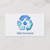 Carte de visite de conservation de l'eau (Dos)