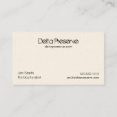 Carte de visite de conserve de delta (Dos)