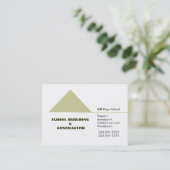 Carte de visite de constructeur de maisons (Debout devant)