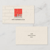 Carte de visite de constructeur/entreprise de (Devant / Derrière)