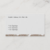 Carte De Visite de construction (Dos)