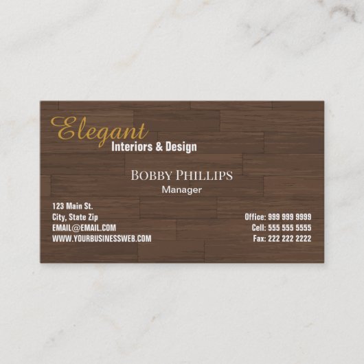 Carte de visite de construction (Devant)