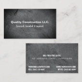 Carte de visite de construction (Devant / Derrière)