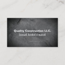 Carte de visite de construction