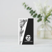 Carte de visite de construction (Debout devant)