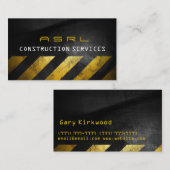 Carte de visite de construction (Devant / Derrière)