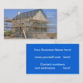 Carte de visite de construction (Devant / Derrière)