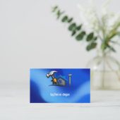 Carte de visite de construction Black Blue (Debout devant)