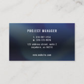 Carte de visite de construction Black Blue (Dos)